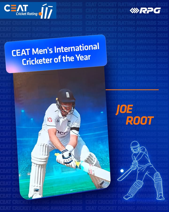 Joe Root shines brightest as crickets benchmark of excellence with the CEAT Mens International Cricketer of the Year award