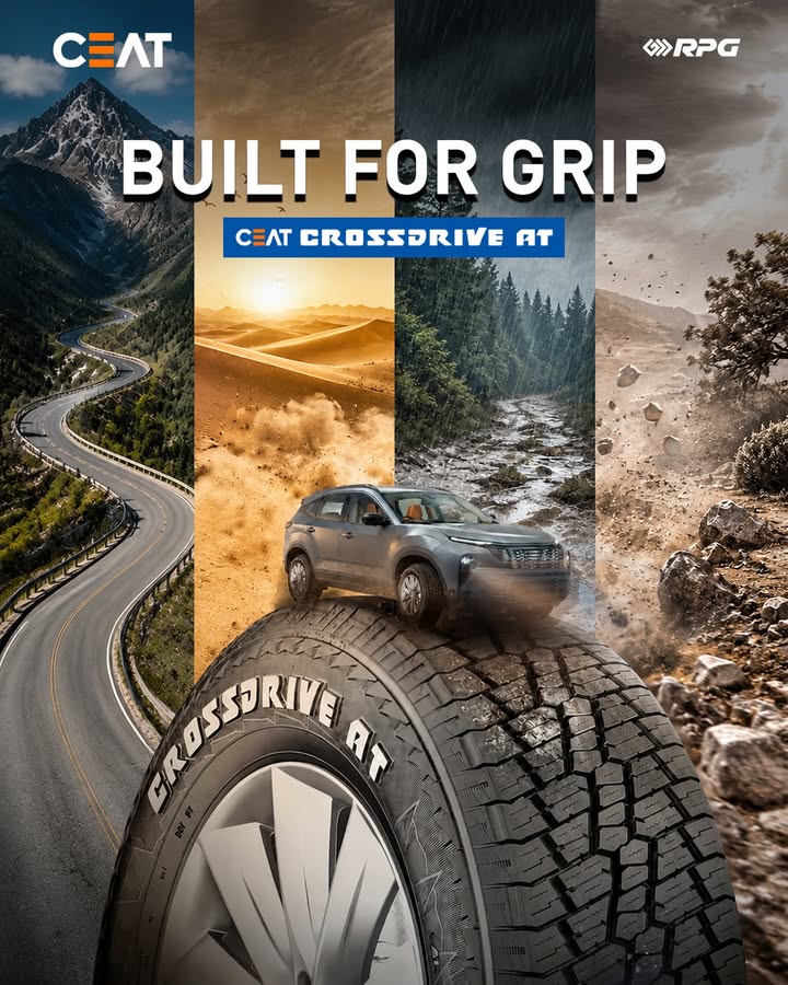 Engineered for grip across every terrain you take on CrossDrive AT, Grip, Terrains, CEAT, This Is RPG 