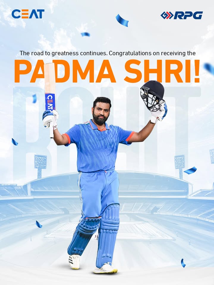 Congratulations, Rohit Sharma, on being conferred the Padma Shri