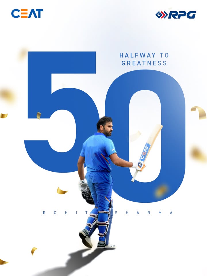 One milestone completed today. INDvENG, Rohit Sharma, CEAT, This is RPG 