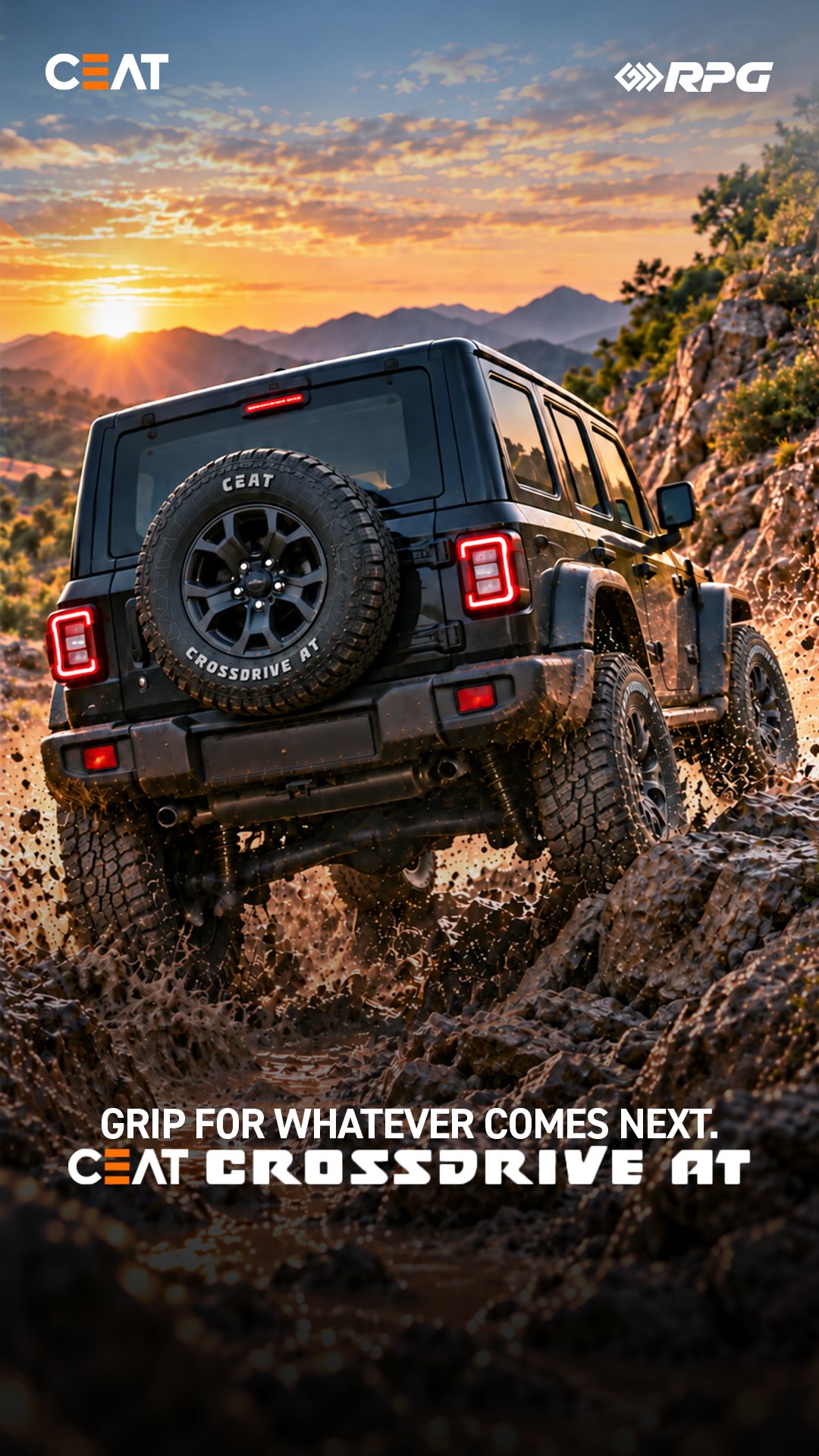 When the mud gets deeper, keep your grip stronger with CEAT CrossDrive AT built to take on challenging terrains