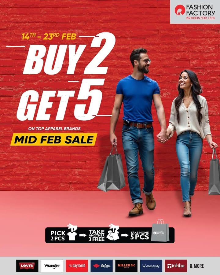 Buy 2, Get 5 No, youre not dreaming The Mid Feb Sale is here, and its BIG on style and savings Head to Fashion F...