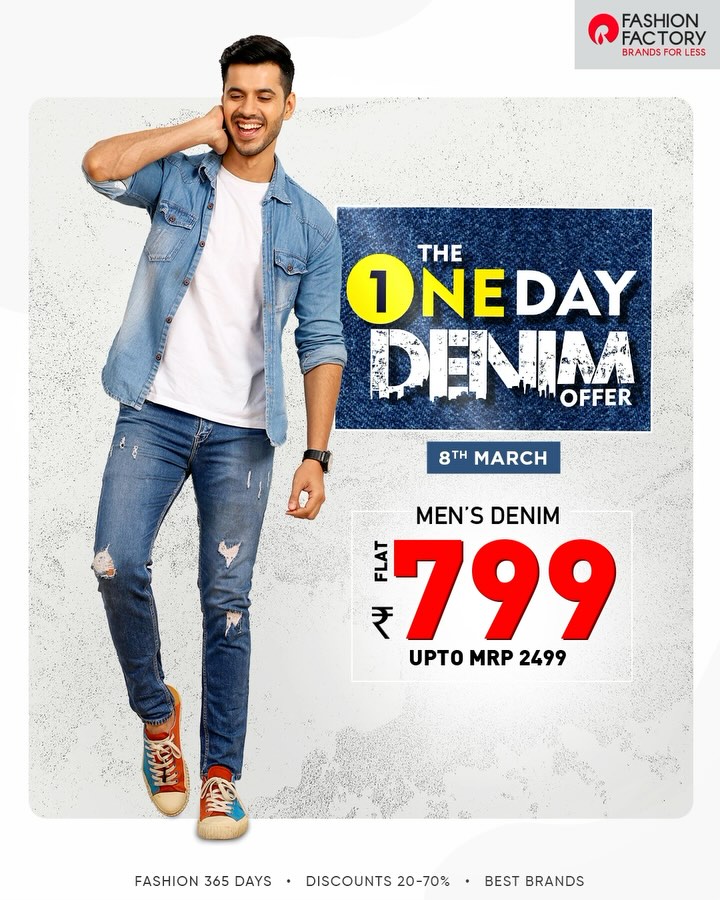 Steal the spotlight with our One Day Shirt Denim Offers exclusive styles for men women at unbeatable prices ...