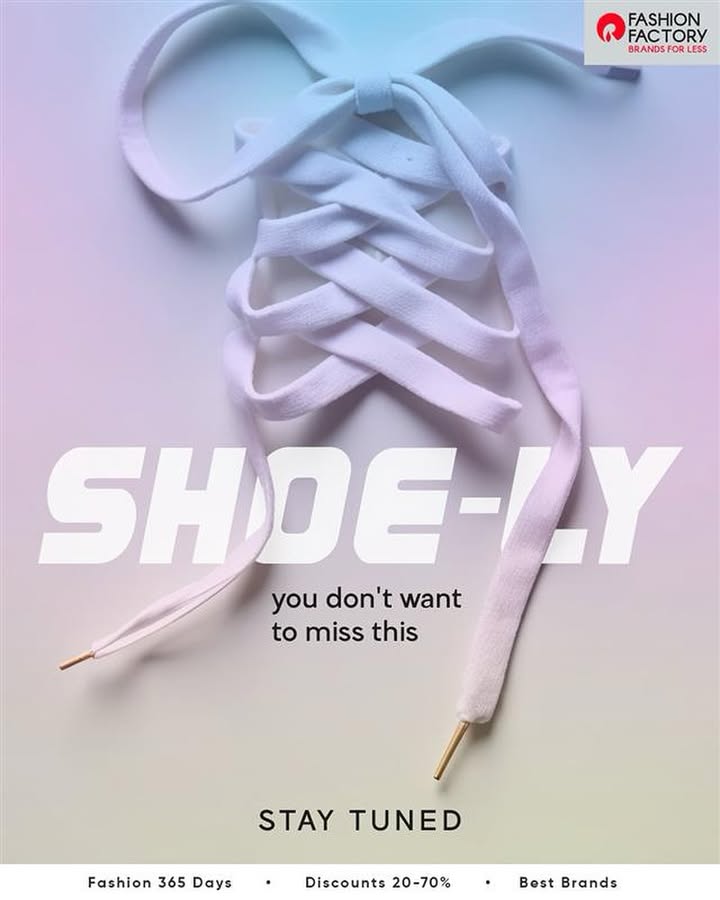 Something big is lacing up. Stay tied in. Fashion 365 Days 20 70 Discounts Best Brands FashionFactory ShoeLyUnmissable StayTuned SomethingBigIsComing SneakerDrop ComingSoon 365DaysOfFashion Something big is lacing up. Stay tied in