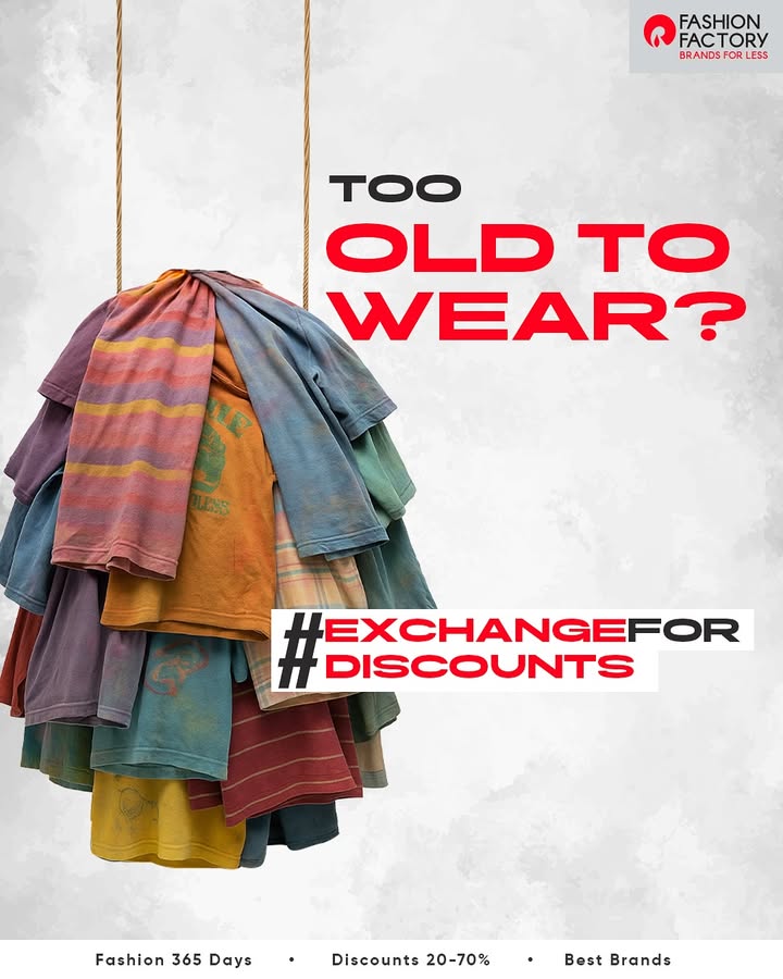 If its been lying in your closet forever time to let it go. Bring the old, shop the new at a discount If its been lying in your closet forever time to let it go. Bring the old, shop the new at a discount