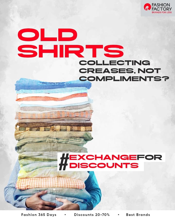 Shirt happens Retire those boring shirts, rehire your style. Bring the old, shop the new at a discount
