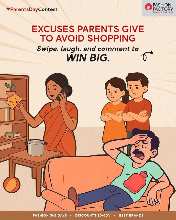 Its the Parents Day Contest Your parents excuse to avoid shopping can win BIG