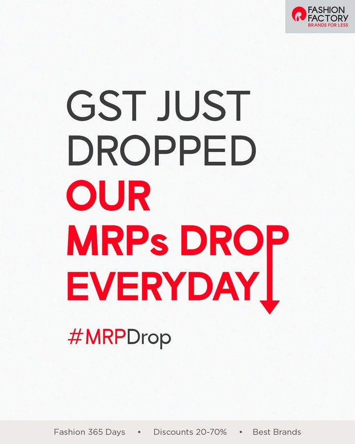When the nation celebrates GST cuts, our stores celebrate MRP cut with deals 365 days When the nation celebrates GST cuts, our stores celebrate MRP cut with deals 365 days