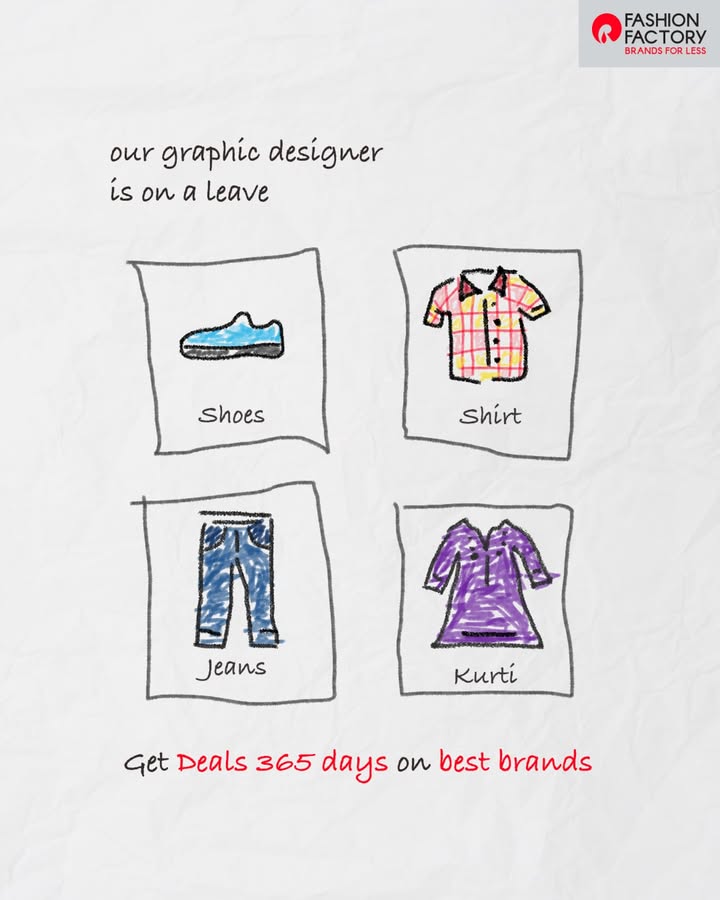 Our designer may be on leave, but our deals are always at work Our designer may be on leave, but our deals are always at work