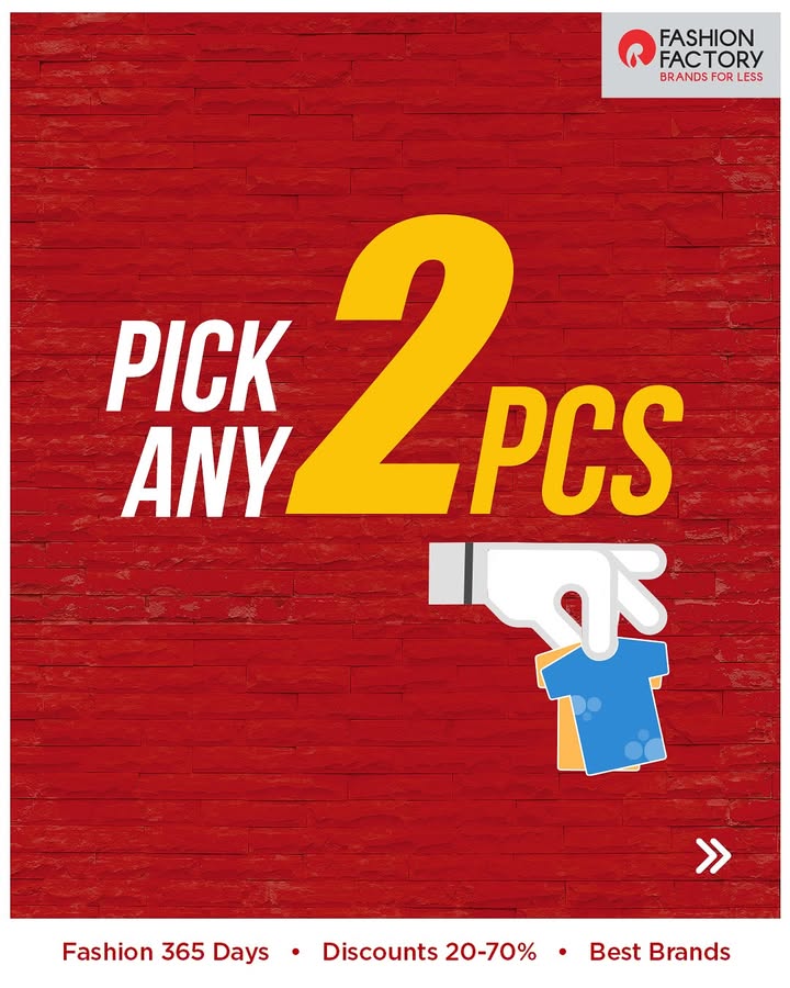 Pick 2, bag 3 free and slay everylook. Fashion Factory is making shoppinginsanely fun and rewarding Visit the nearest store now T C apply. B2G5 offer includes GST benefits as applicable Pick 2, bag 3 free and slay everylook