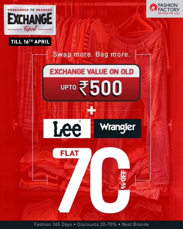 Turning old clothes into 70 OFF Thats not shopping. Thats a power move. Upgrade the wardrobe. Outsmart the price