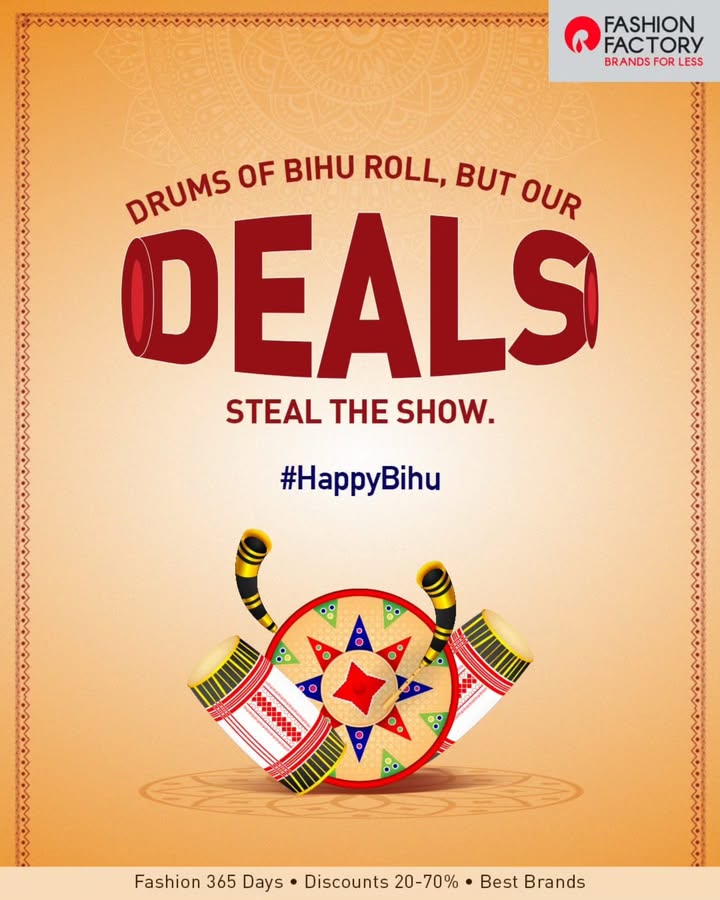 Jab dhol baje, deals bhi full volume pe honi chahiye Only at Fashion Factory