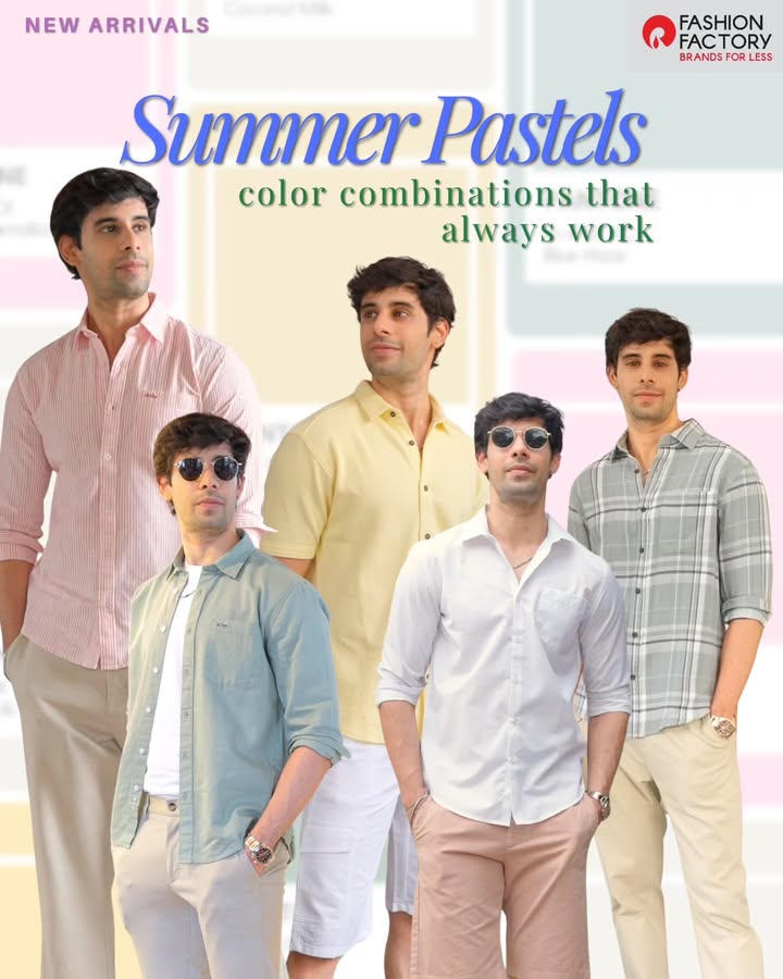 Soft colours. Strong game. Pastels that always work on you and on your budget. New arrivals in store now