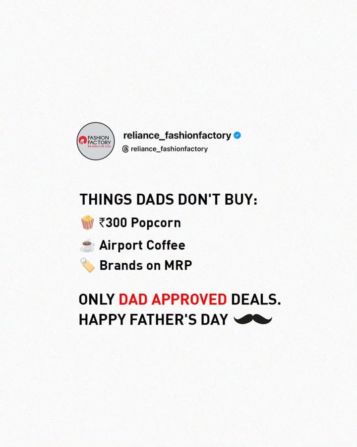 No MRP drama. No overpriced nonsense. Just smart steals on top brands, exactly how dads like it