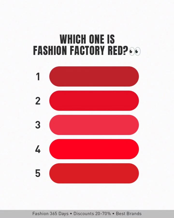  Real loyal Fashion Factory shoppers, this one s for you Think you know our iconic red Let s see who t...