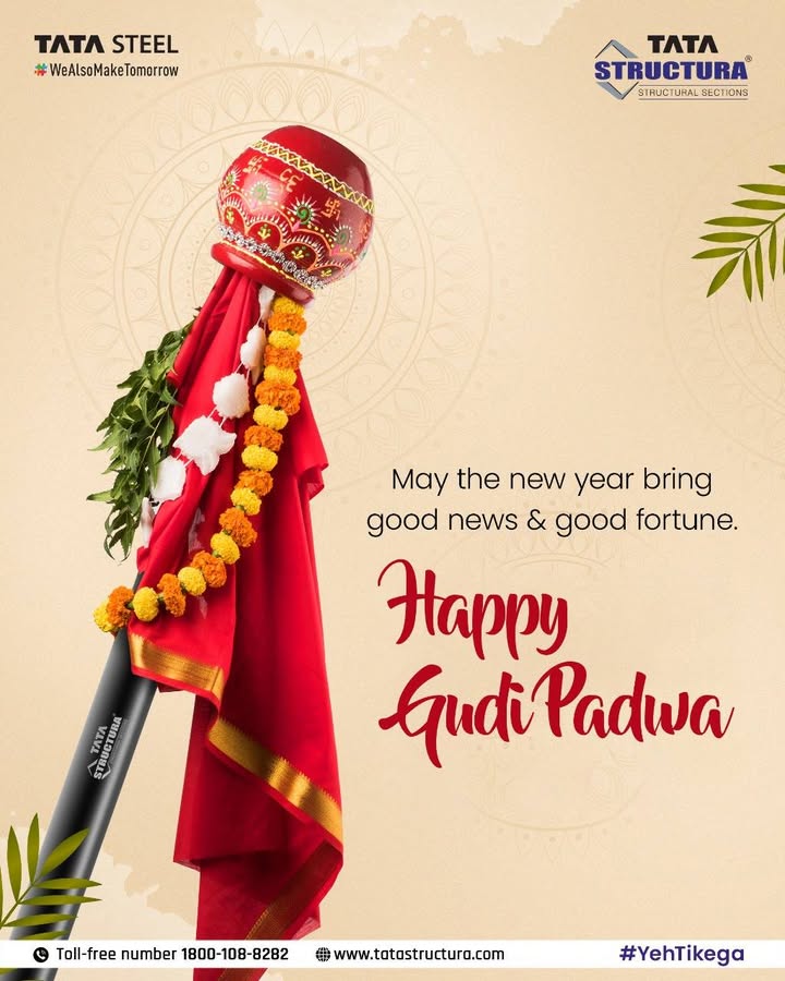 This Gudi Padwa, raise the flag of new beginnings high on a foundation that s built to last. Heres to a year of strength, success, and structures that stand the test of time This Gudi Padwa, raise the flag of new beginnings high on a foundation that s built to last