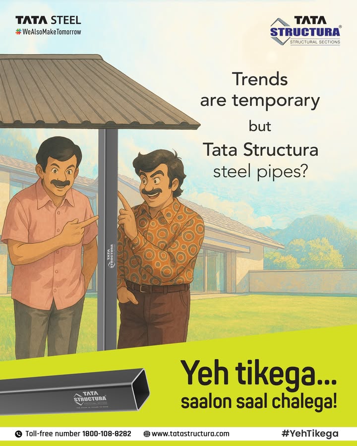 Long lasting strength assured quality never go out of trend. Tata Structura YehTikega SteelPipes Roofing Shed TataSteel WeAlsoMakeTomorrow Ghibli ghiblitrend Long lasting strength assured quality never go out of trend