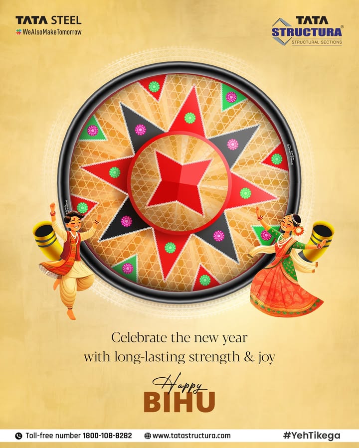 Celebrate the spirit of Bihu with strength that stands tall joy that lasts long HappyBihu TataStructura LongLastingStrength NewYearVibes YehTikega Celebrate the spirit of Bihu with strength that stands tall joy that lasts long HappyBihu TataStructura ...