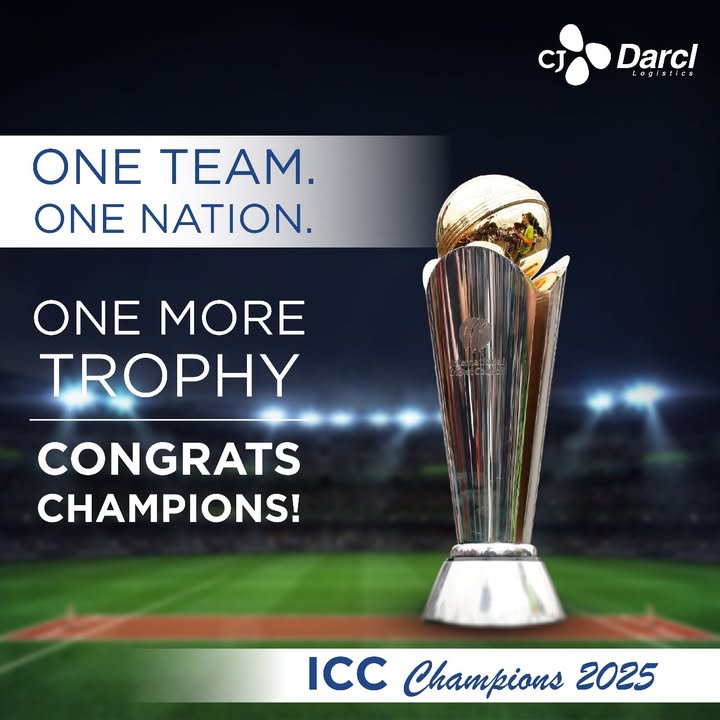 CJ Darcl congratulates Team India for clinching the ICC Champions Trophy 2025 with a thrilling four wicket victory over New ...