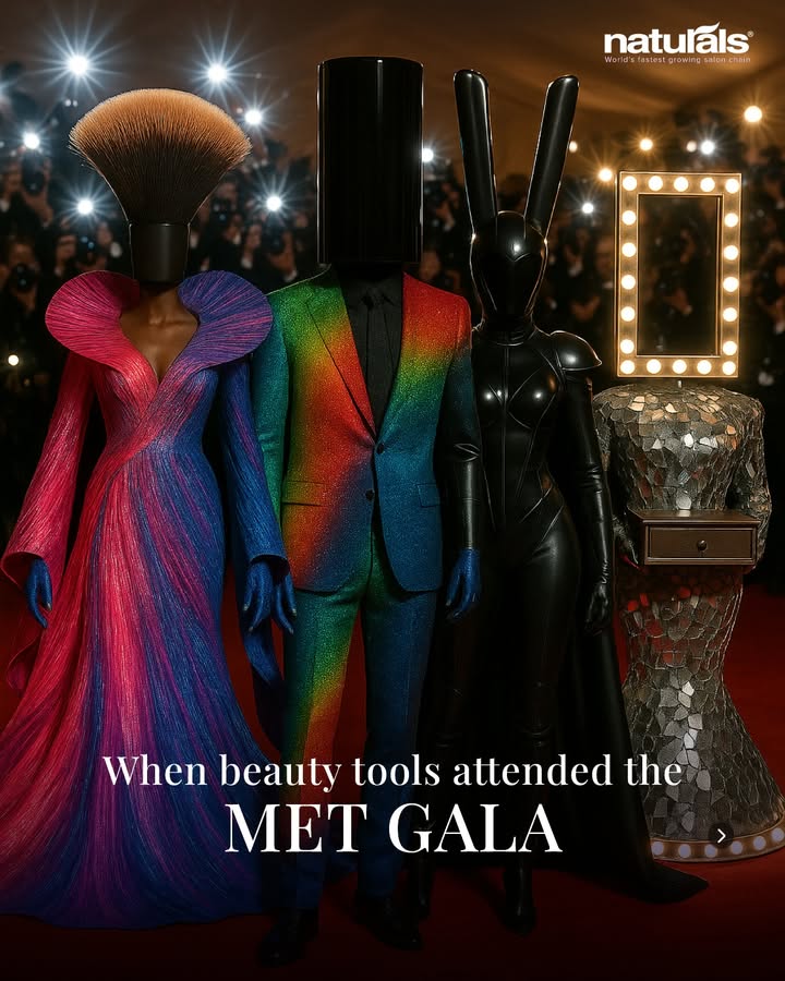 When the theme is glamour, even the salon squad shows up in style