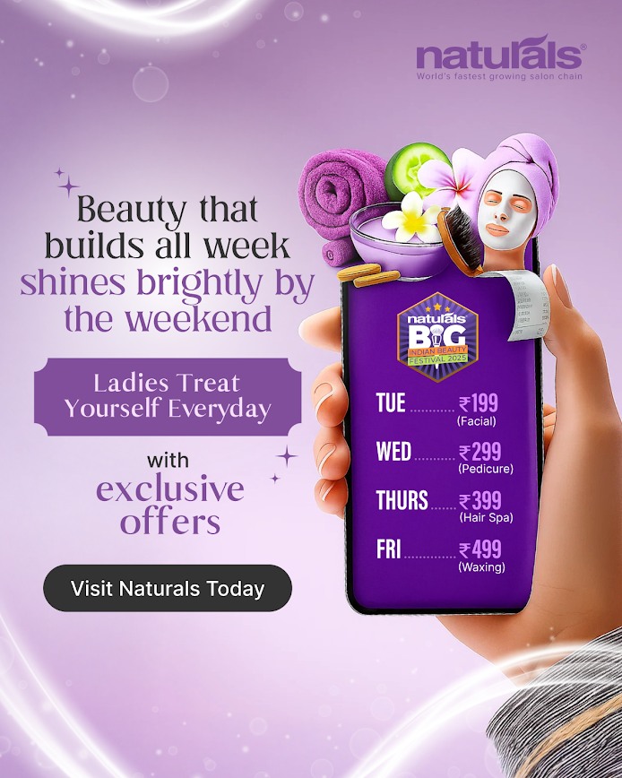 Glow up with us from Tuesday to Friday with Exciting BIBF offers Visit Naturals today Tuesday Facial 199 Wednesday...