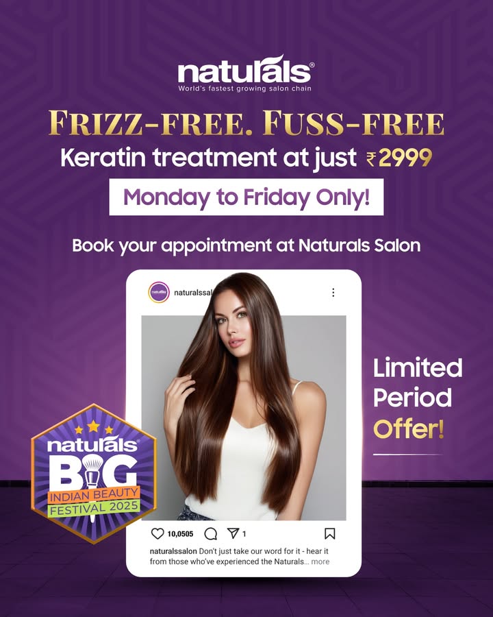 Bad hair days Not on our watch Go smooth with Keratin just 2999 Available Monday to Friday Book your slot today Li...
