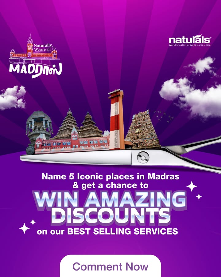 Contest Alert Celebrate Madras Day with Naturals This Madras Day, were bringing you beauty and nostalgia in one frame He...