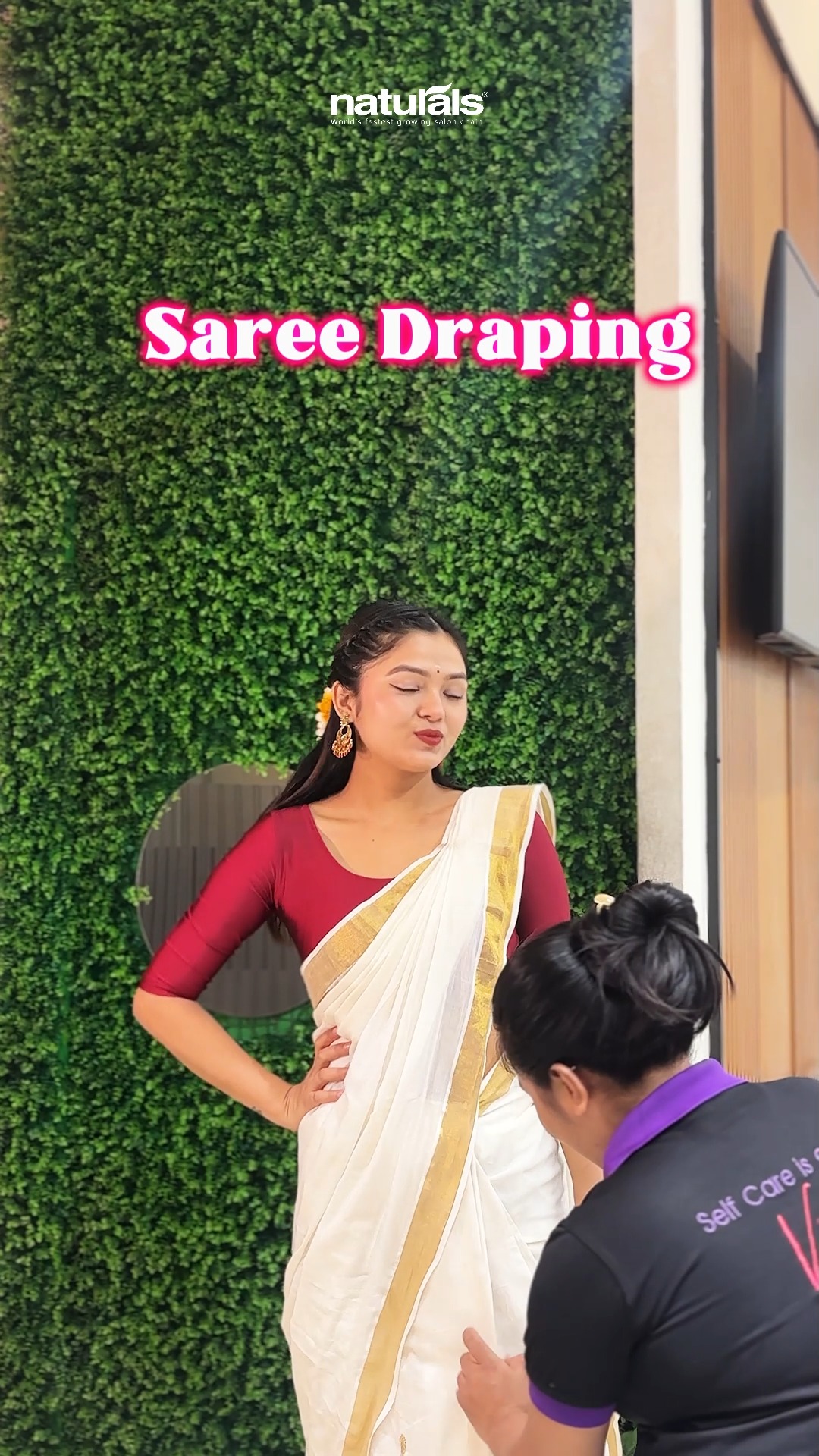 Yethu Moodu Onam Moodu at Naturals Celebrate this Onam with our special makeover combo Saree Draping, Light Makeup H...