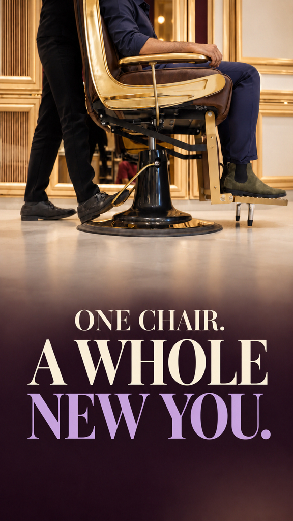 Take a seat. Leave with a statement. Fresh cut. Sharp details. A whole new mood