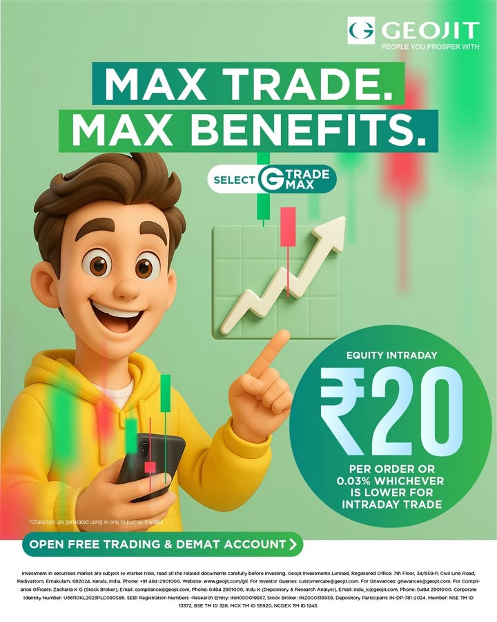 Exclusive Plan for Traders Explore Geojit s GTrade Max Plan With GTrade Max, enjoy max benefits Attractive brokerage Access to Geojit s advanced trading platforms Access to in depth research reports and recommendations ... Exclusive Plan for Traders Explore Geojit s GTrade Max Plan With GTrade Max, enjoy max benefits At...