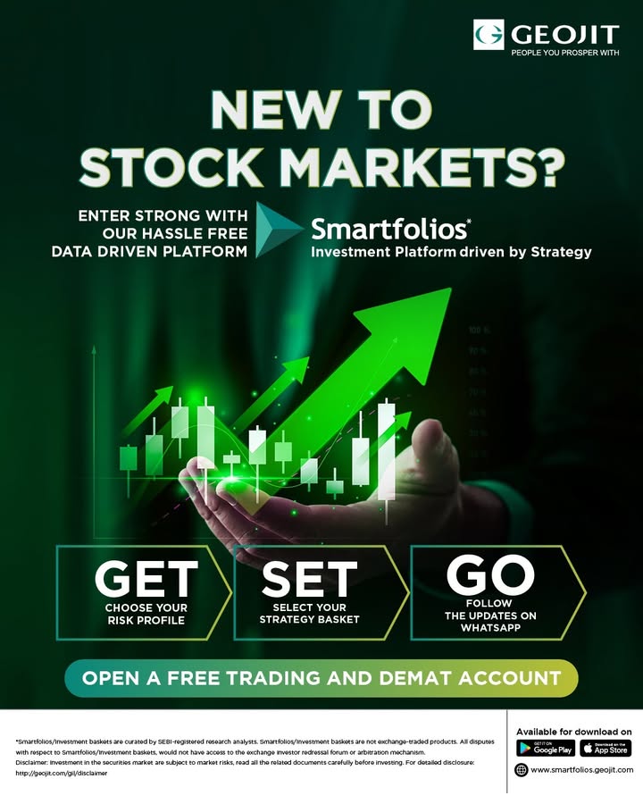 New to investing Make your entry smooth with Smartfolios your data driven, hassle free platform of curated stock baskets. Pick your risk profile, set your strategy, and stay updated on WhatsApp New to investing Make your entry smooth with Smartfolios your data driven, hassle free platform of curated stock ba...
