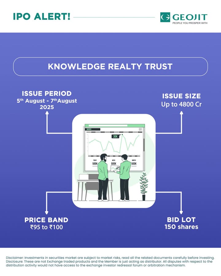 Knowledge Realty Trust is the largest office REIT in India, based on Gross Asset Value GAV worth Rs 594,450 million as of Sep 30, 2024. Apply for IPOs with ease through Geojit s e IPO platform https www.geojit Knowledge Realty Trust is the largest office REIT in India, based on Gross Asset Value GAV worth Rs 594,450 million as of ...