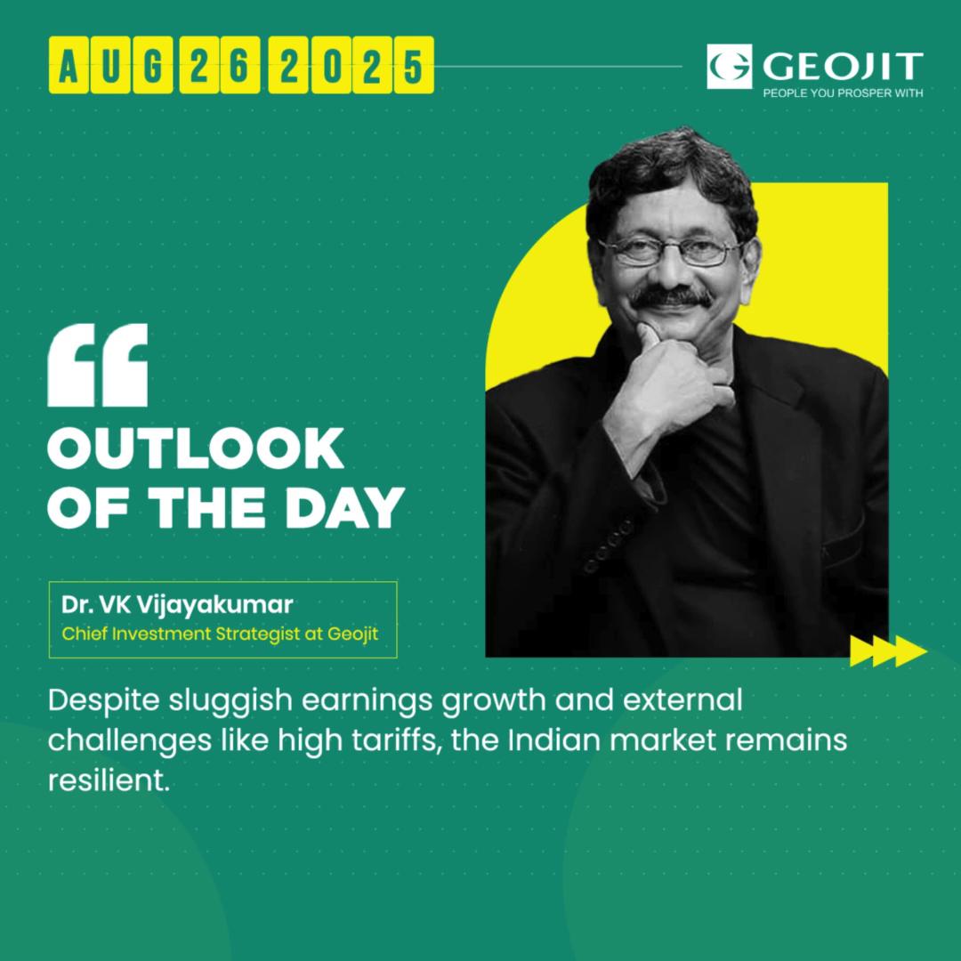  Despite sluggish earnings growth and external challenges like high tariffs, the Indian market remains resilient