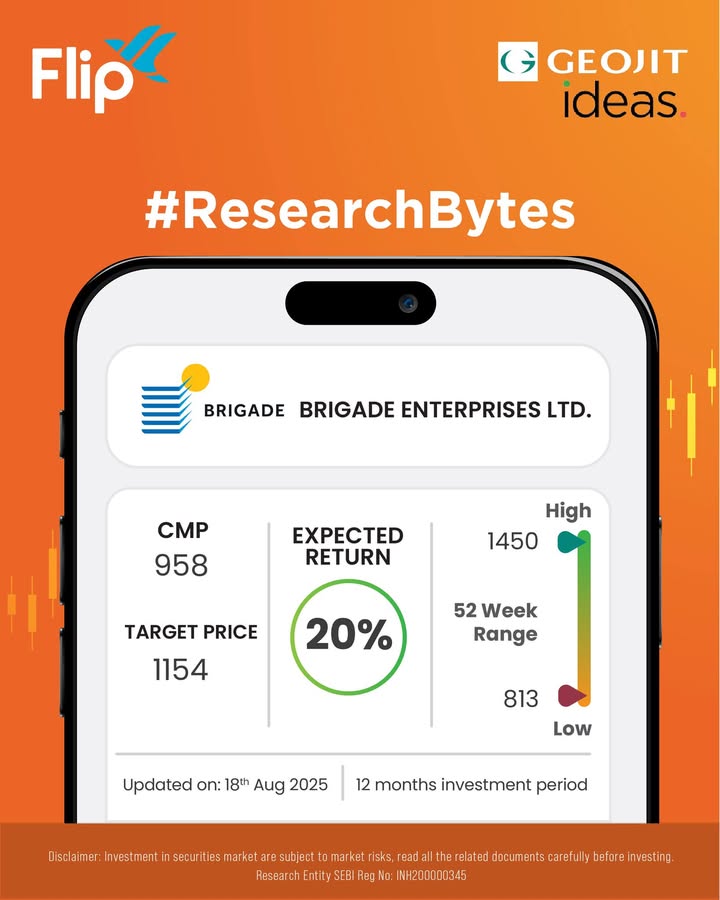 Brigade Enterprises Ltd. BRGD is one of Indias leading property developers, with over three decades of expertise. Its portfolio includes residential, commercial, retail, hospitality, and education spaces. For detailed research recommendations Brigade Enterprises Ltd. BRGD is one of Indias leading property developers, with over three decades of expertise