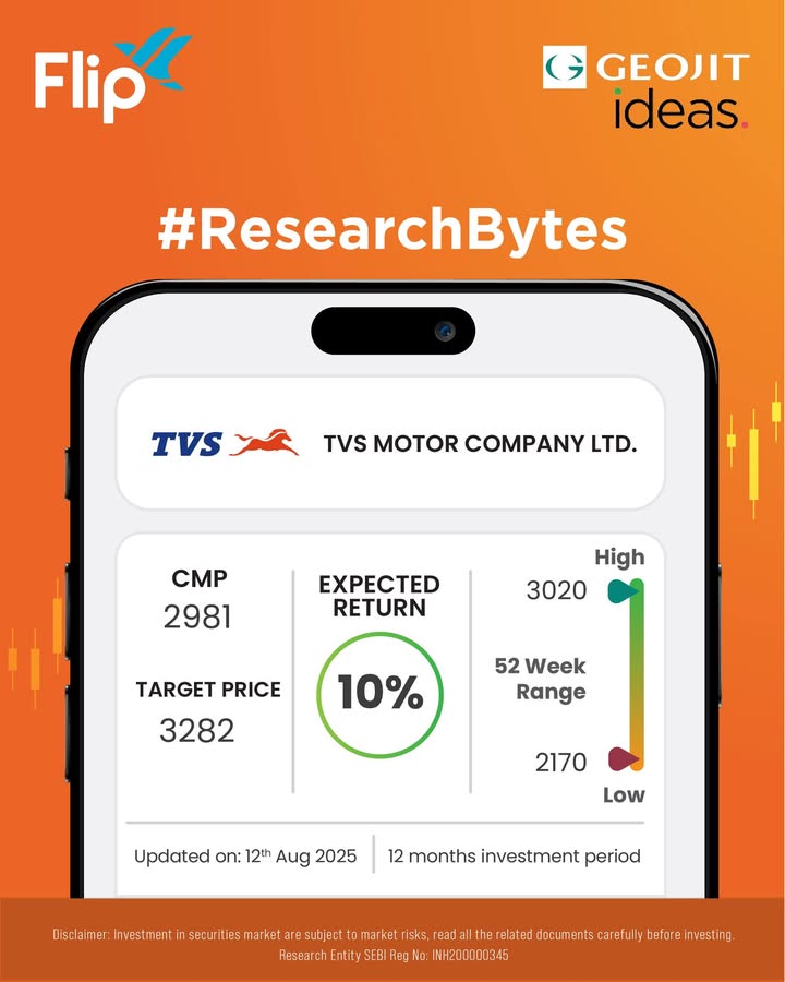 TVS Motors TVS is the third largest two wheeler manufacturer in India, with a domestic market share of 17.9 in FY25. For detailed research recommendations. Visit https tinyurl.com 5xyrrxe9 For detailed disclosure click here https www.geojit TVS Motors TVS is the third largest two wheeler manufacturer in India, with a domestic market share of 17.9 in FY25