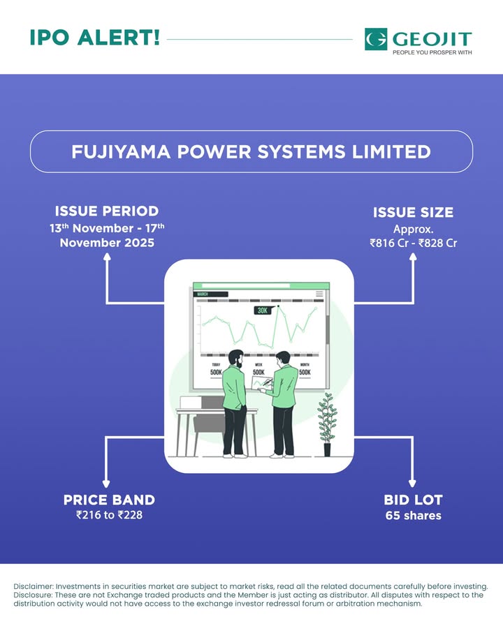Fujiyama Power Systems Limited manufactures products and provides solutions in the rooftop solar industry, including on grid...