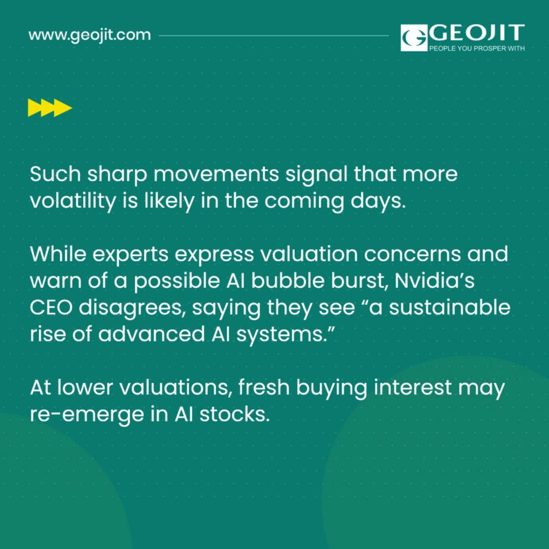  Market volatility has spiked sharply, with Nasdaq the barometer of the AI trade closing 2.15 lower, falling 4