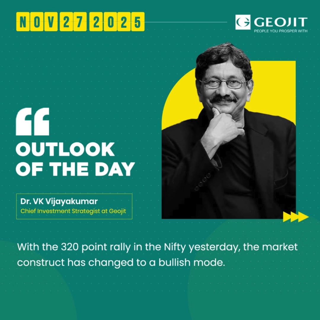  With the 320 point rally in the Nifty yesterday, the market construct has changed to a bullish mode