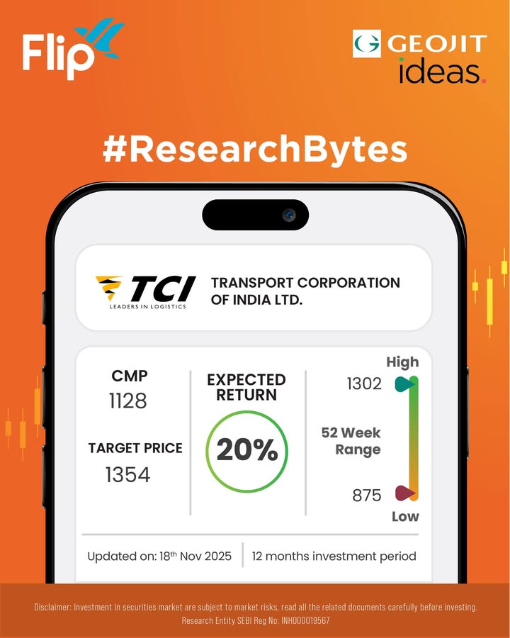 Transport Corporation of India Ltd. TCI is one of the largest integrated players in the organized logistics industry