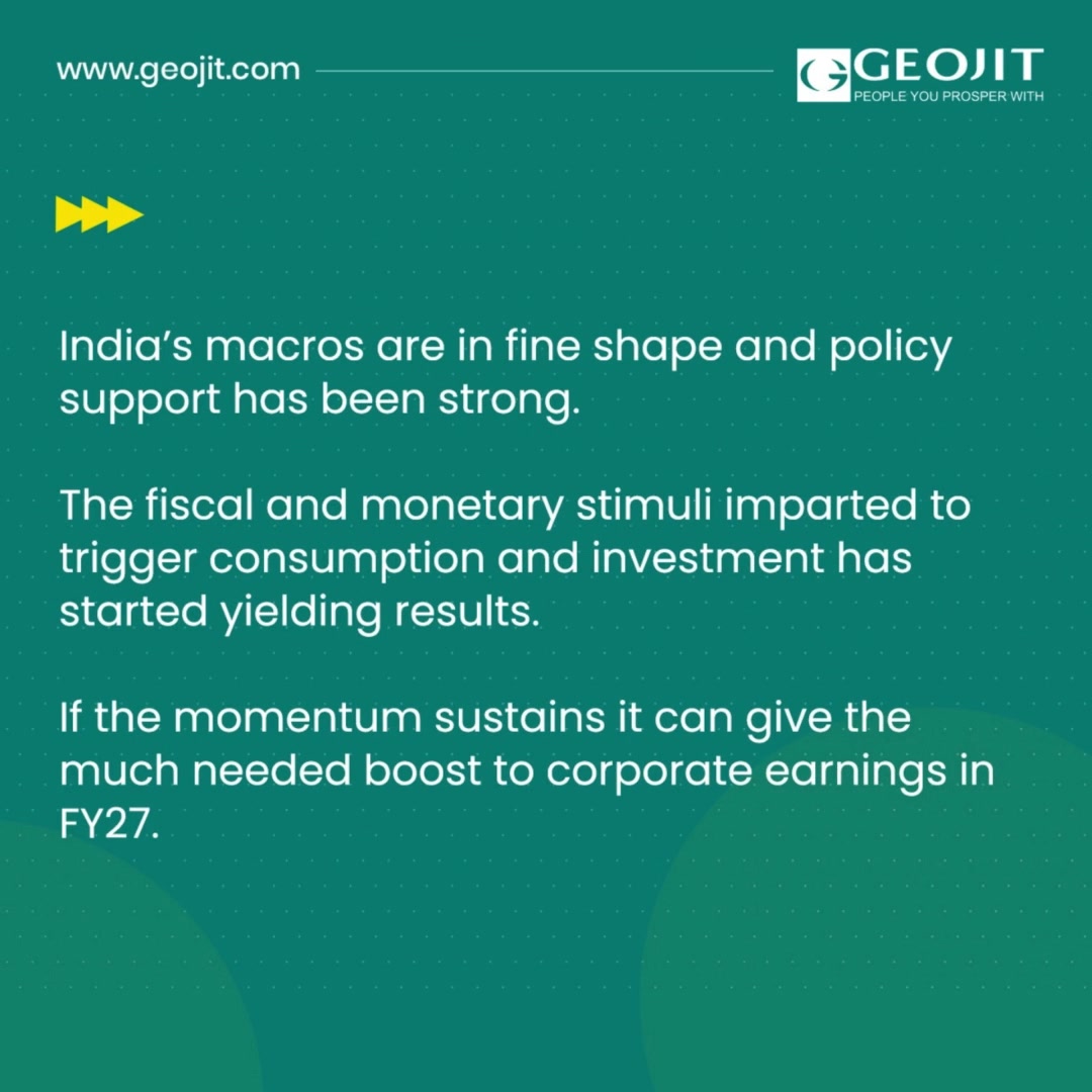  The general expectation in the market is that Indias underperformance in 2025 is likely to be compensated in 2026