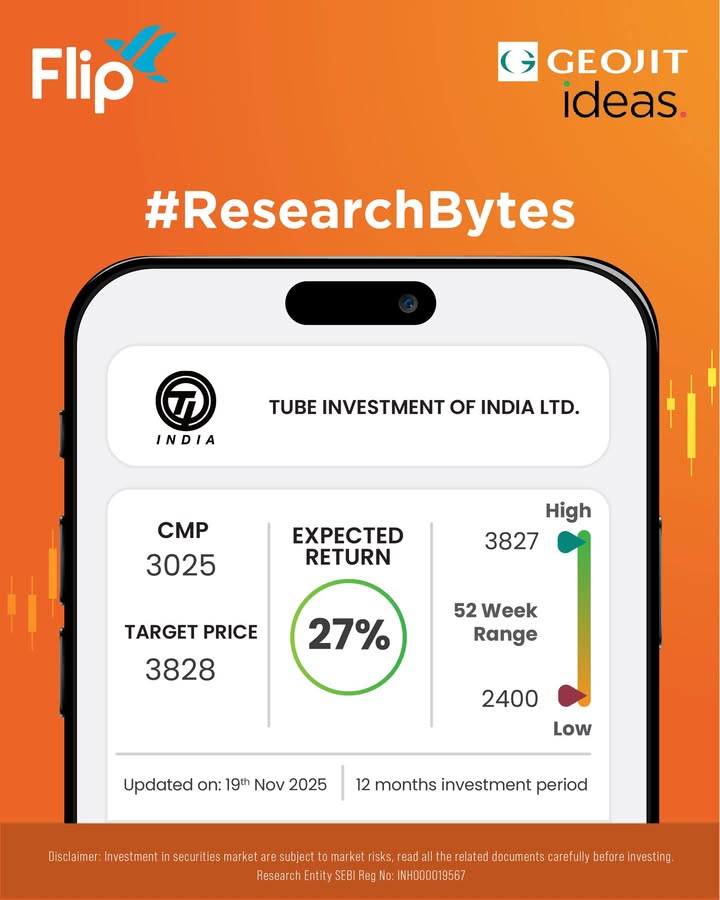 Tube Investment of India Ltd. TII is a flagship company of the Murugappa group