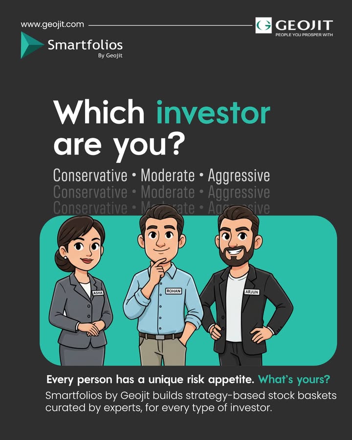 With Smartfolios by Geojit, you can explore expertly curated stock baskets tailored for every investor type