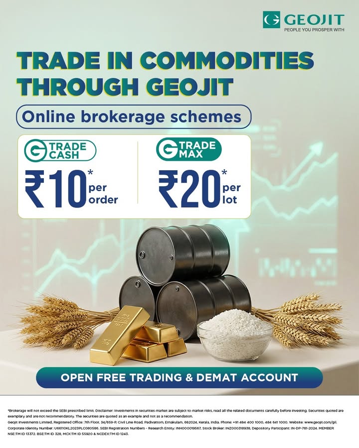 Looking to trade in commodities with ease With Geojits seamless online platform and simple brokerage options, you can trade...