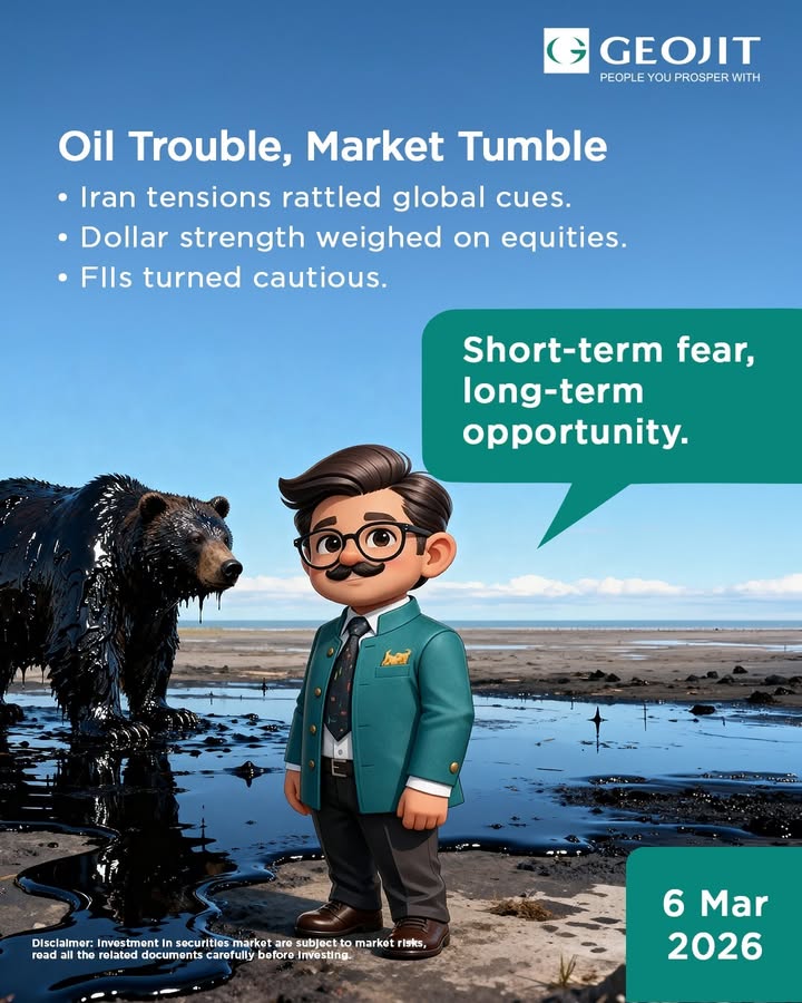 Markets slipped amid rising global tensions and a stronger dollar, with FIIs turning cautious and adding pressure on equitie...