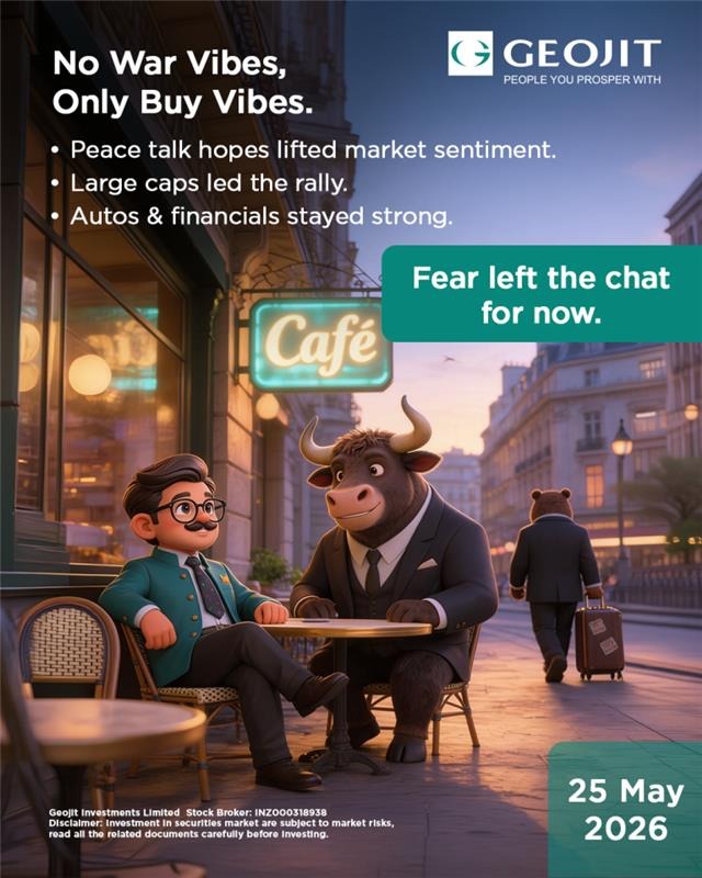 Markets stayed upbeat as hopes around peace talks boosted investor sentiment and revived buying interest