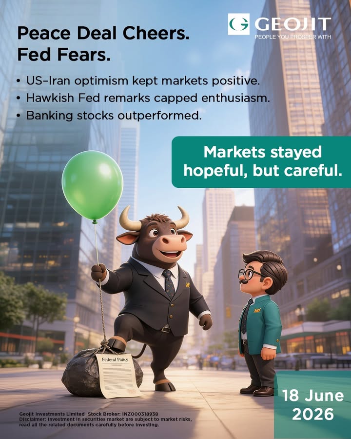 Markets traded with a positive but cautious bias today as hawkish signals from the US Fed tempered the initial optimism surr...