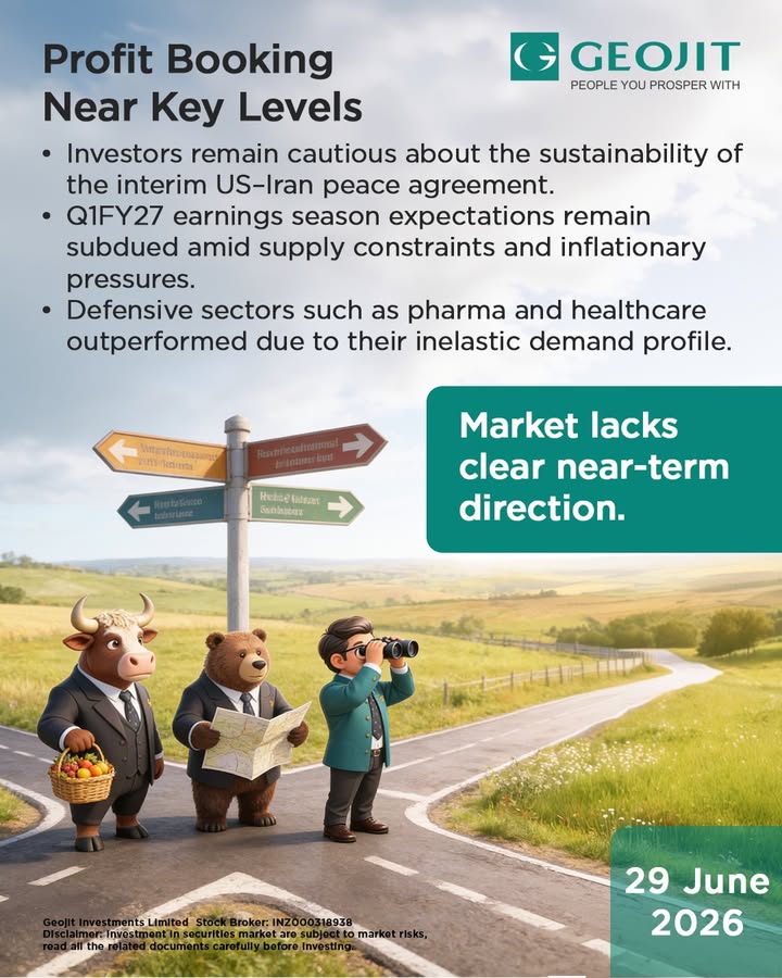 Profit booking persisted near key psychological levels as investors remained cautious about the sustainability of the interi...