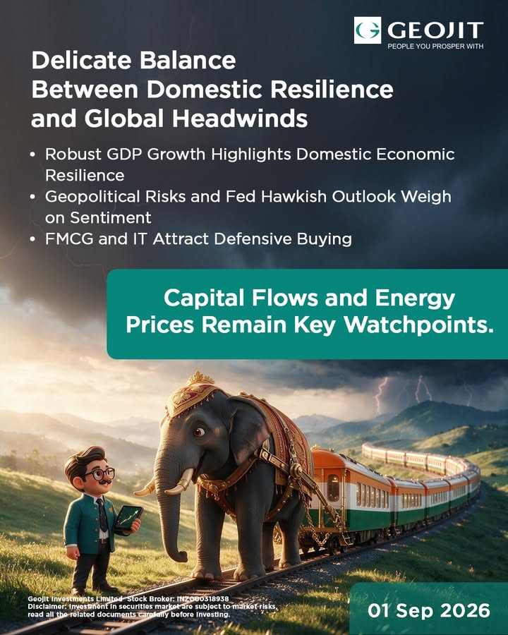  Strong GDP growth reinforced confidence in India s economic resilience, but geopolitical tensions, elevated U.S