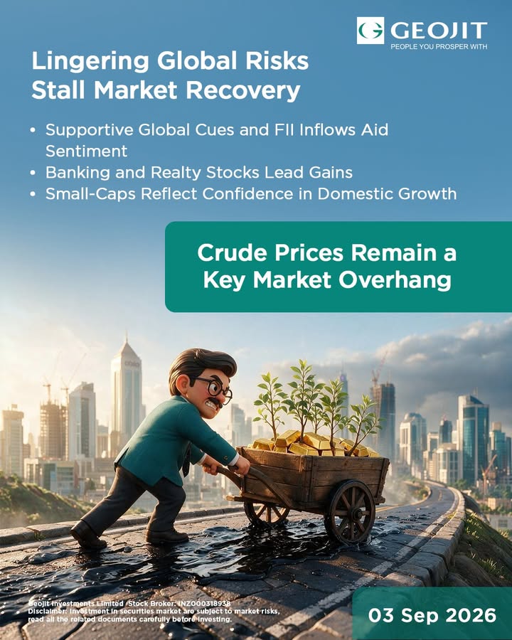 Supportive global cues and renewed FII inflows aided sentiment, while banking, realty, and small cap stocks reflected confid...