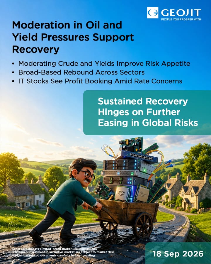  Indian equities extended their recovery as easing crude oil prices and lower global yields improved sentiment